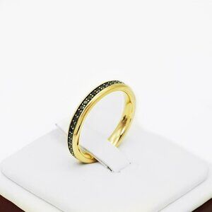 David Yurman 18K Black Diamond Beveled Band Ring